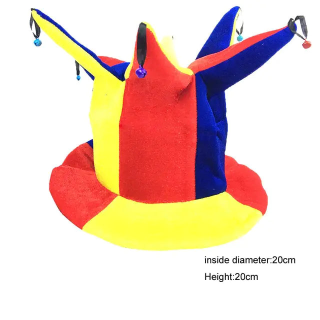 Cosplay Clown Hat for Parties Blue, Yellow and Red Style 4