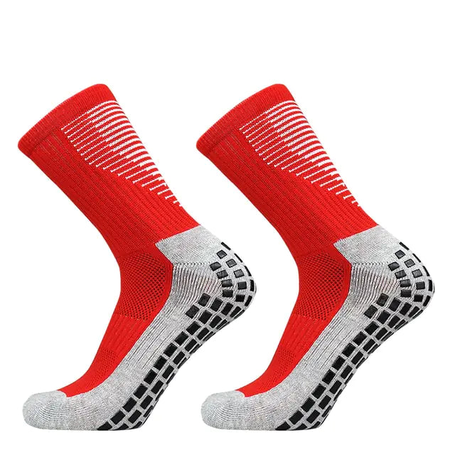 Non-Slip Grip Football Socks DP Red