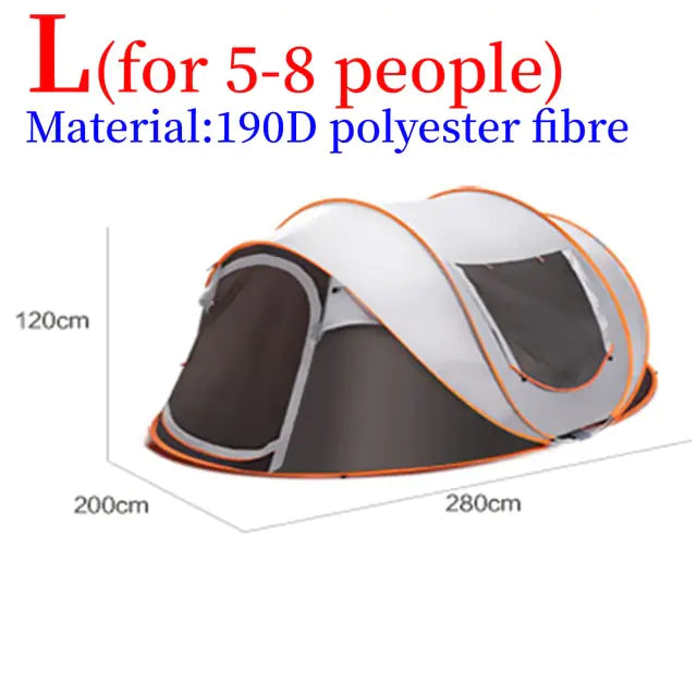 Outdoor Pop up Tent Brown White L