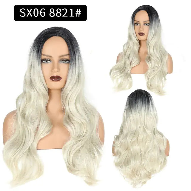 Wavy Middle Part Wigs SX06 8821 26inches