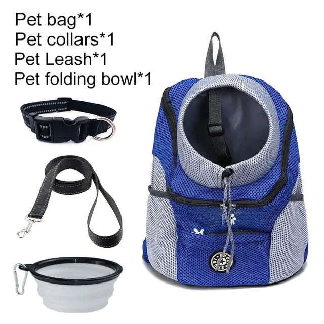 Pet Travel Carrier Bag Blue Set 1 M for 5-10kg