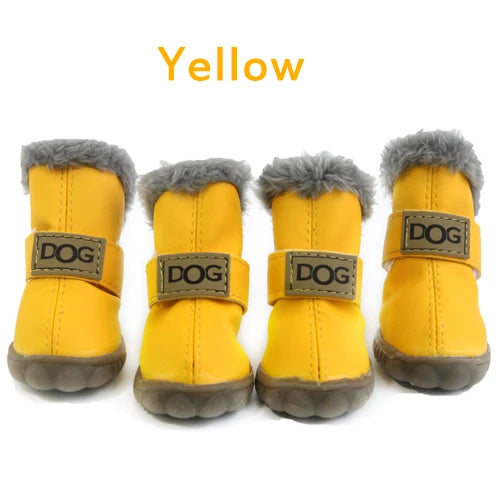 PETASIA Pet Dog Shoes Yellow L (4)