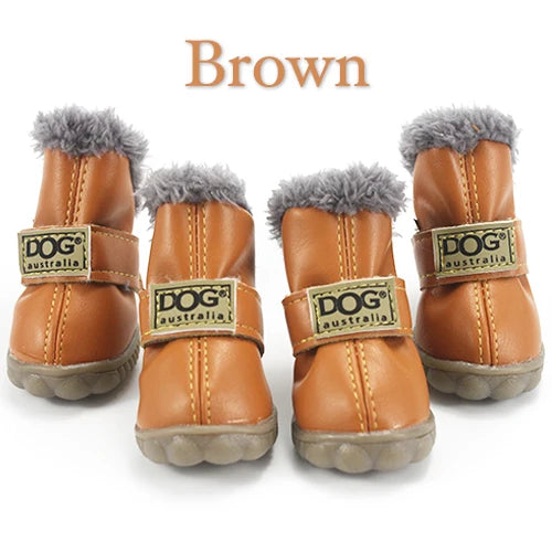 PETASIA Pet Dog Shoes Brown XL (5)