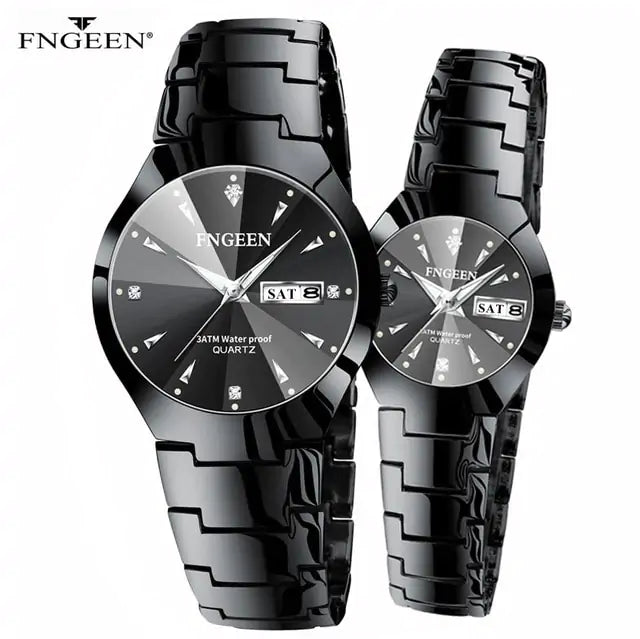 Couple Watches for Lovers Couple Black Black