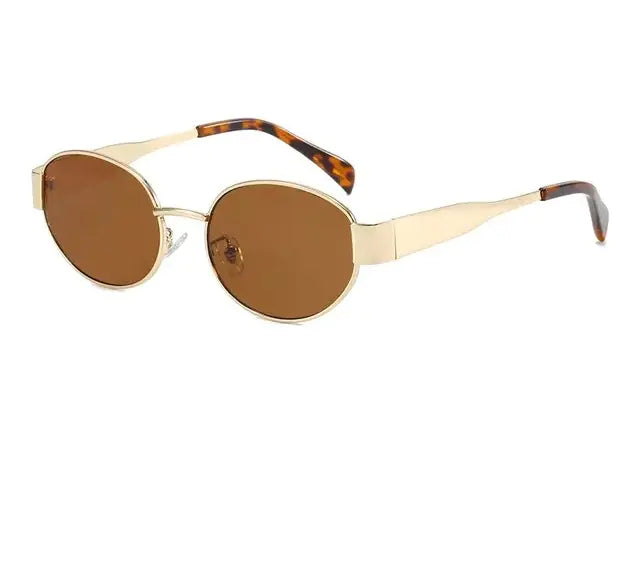 Oval Luxe Sunglasses C2 Gold Brown PL-826