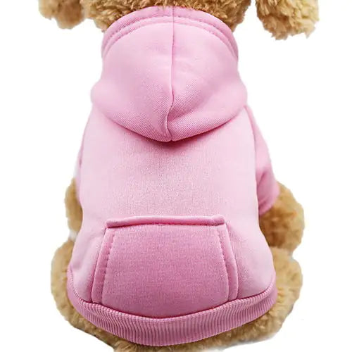 Soft Fleece Pet Dog Hoodie Pink XS