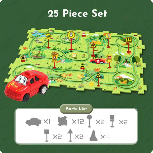Kids Car Track Set Land 25 Piece Set