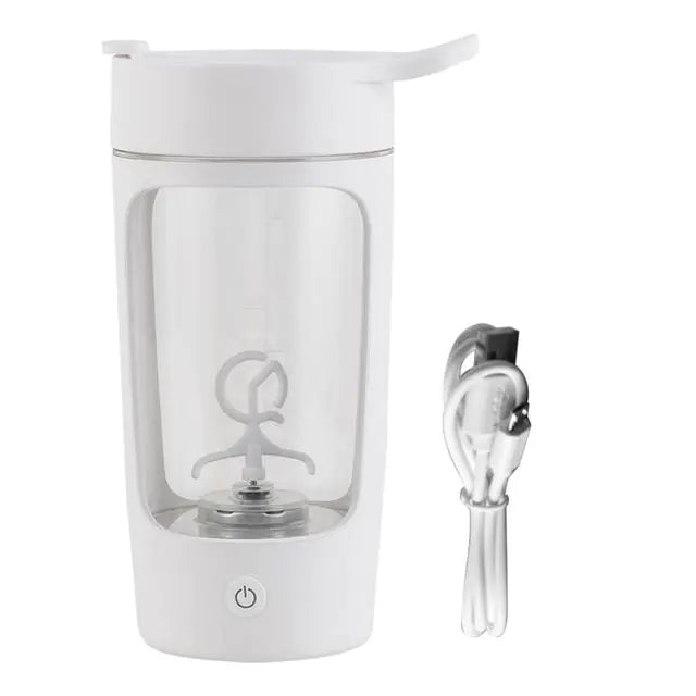 Electric Bottle Shaker Cup White