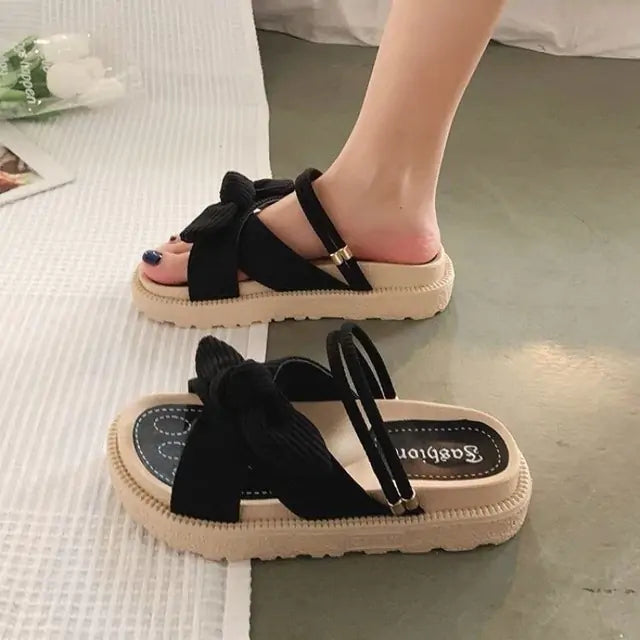 New Style Fairy Style Lady Summer Slippers 107176-black 40