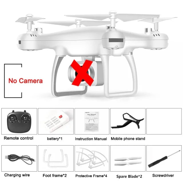 Drone With Camera RC Quadcopter No Camera White 1B