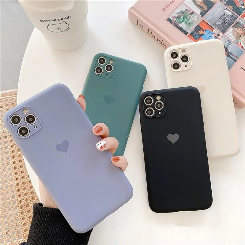 Candy Color Love Heart Case