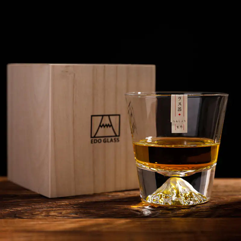 Japanese Mount Fuji Style Whiskey Glass