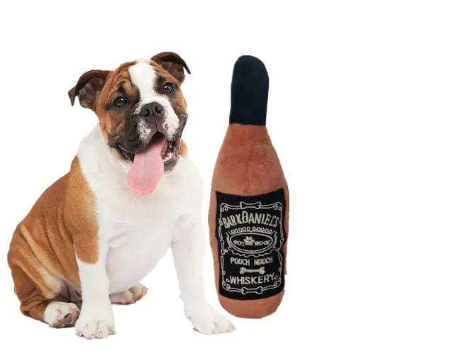 Whiskey Beer Dog Toy Chocolate
