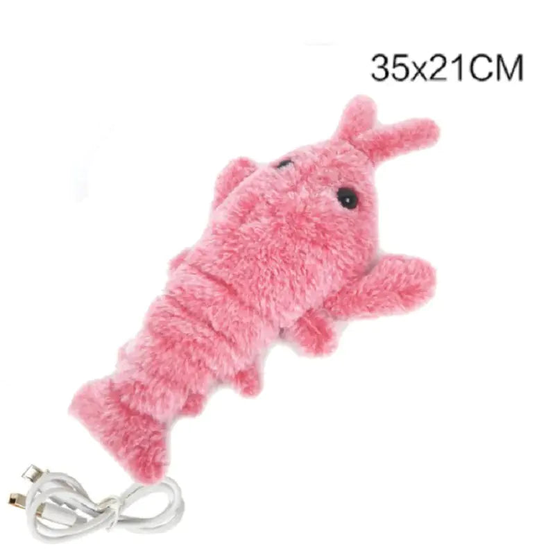 Jumping Shrimp Cat Toy Pink 35x21cm