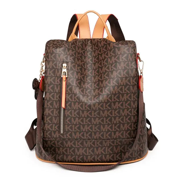 Anti Theft Backpacks Brown-2