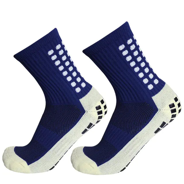Non-Slip Grip Football Socks Navy Blue