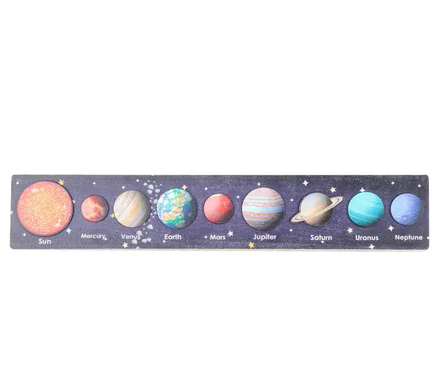 Montessori Solar System Puzzle Toy Dark Color A2