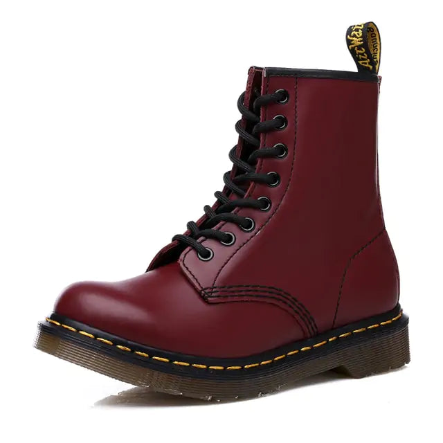 Unisex Leather Boots red 1460 4