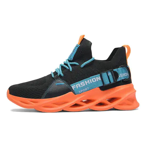 Mens Mesh Breathable Running & Walking Shoes orange 42