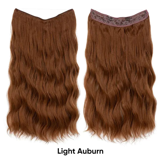Synthetic Wave Hair Extensions Light Auburn 20inches