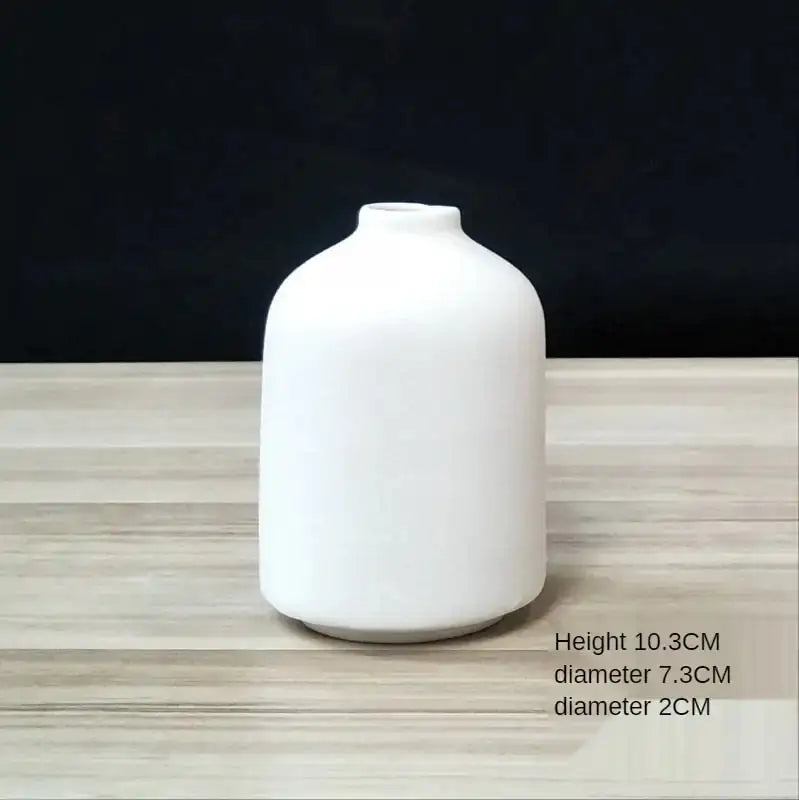 Glazed Ceramic Vases White 4