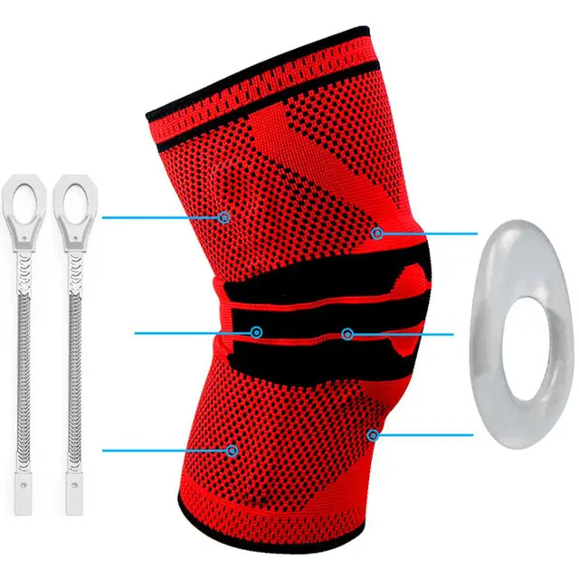 Unisex Knee Compression Sleeve Red M