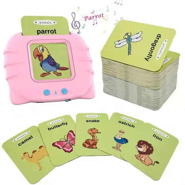 Language Game Talking Flash Cards Toy Pink