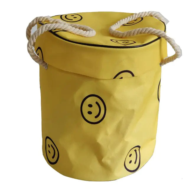 Foldable Toy Storage Mat Basket Yellow Large