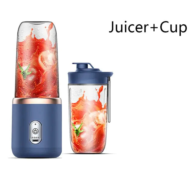 Portable Automatic Juicer Cup Blue Juicer Cup
