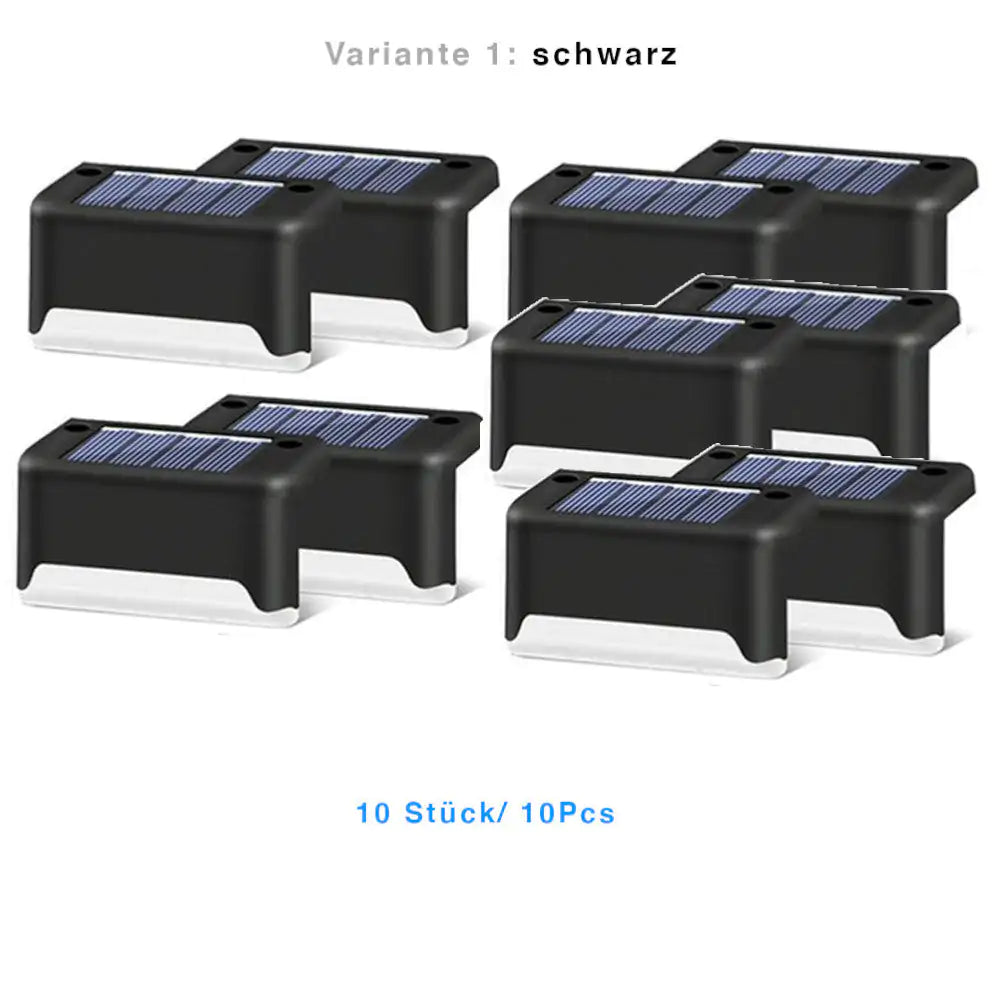 Staircase Lights (solar) Black 10pcs