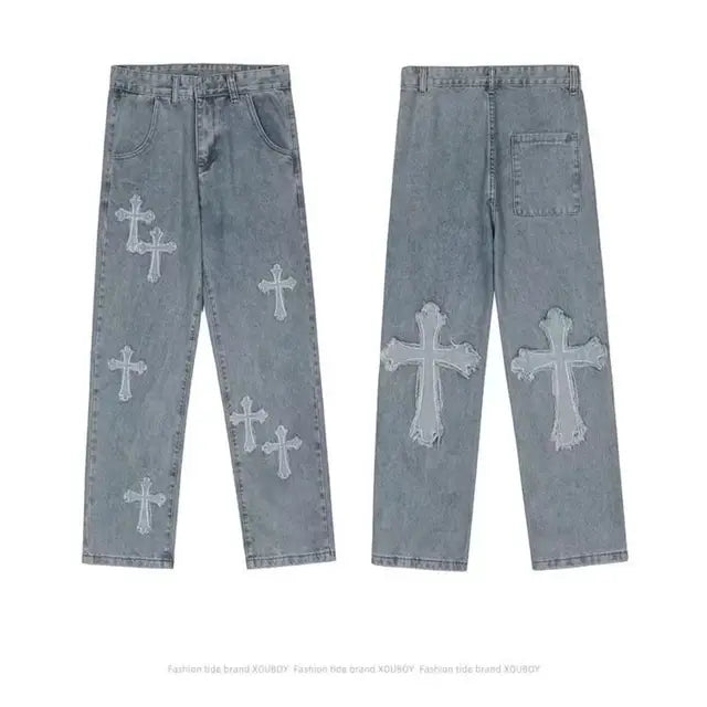 Cross Denim Pants Blue Large (55-62.5KG)