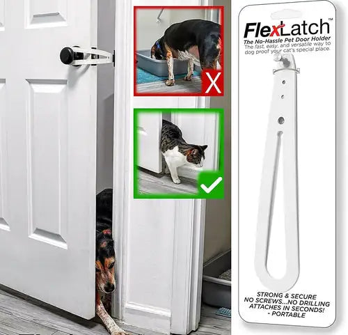 Pet Door Holder White without Ears