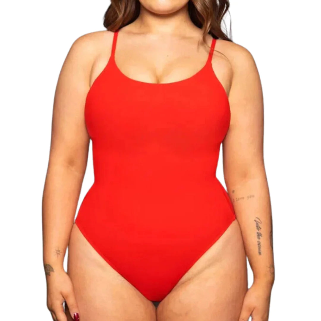 Shapewear Swim Suit Red L