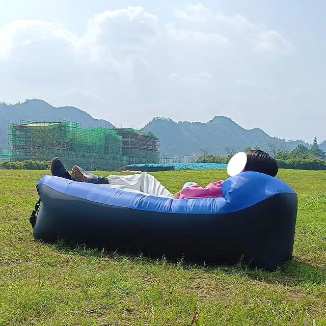 Inflatable Sofa Bed Dark Blue