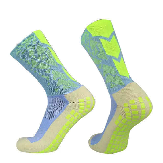 Unisex Camouflage Breathable Soccer Socks Sky Blue Medium