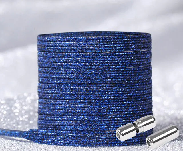 Bling Shoelaces Set Black Blue 100cm