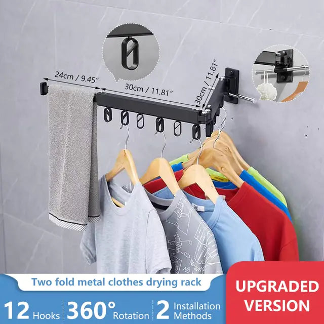 Retractable Folding Clothes Drying Rack
