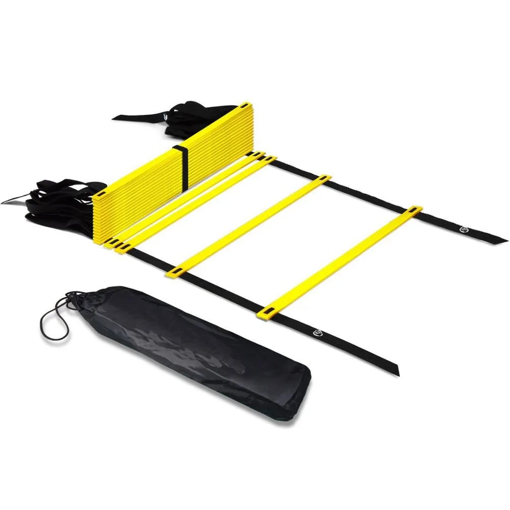 Nylon Straps Training Ladders Black with Yellow 6 meters