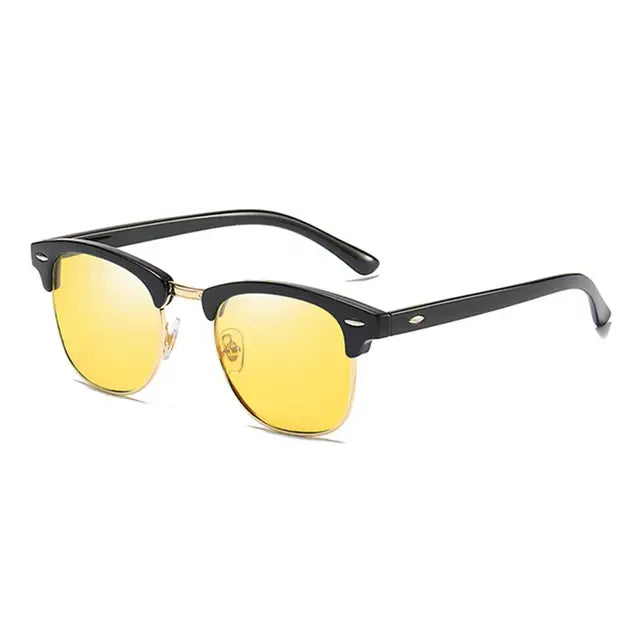Polarized Sunglasses Men Women Black Yellow