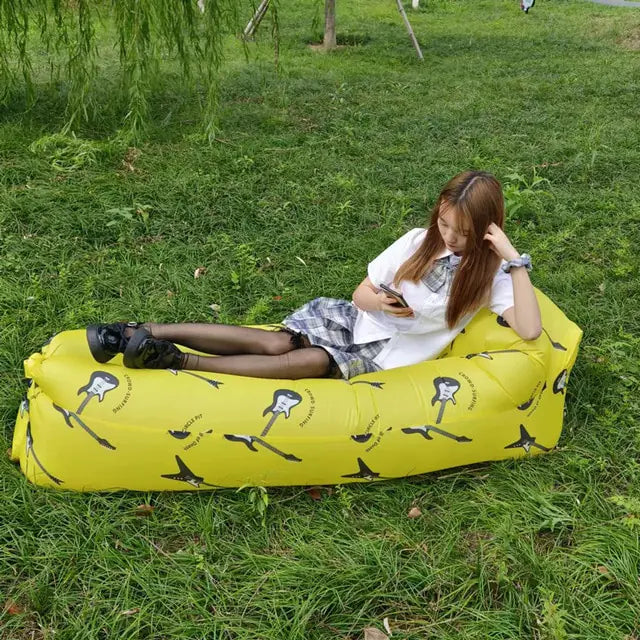 Inflatable Sofa Bed Yellow