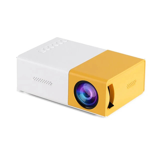 YG300 Mini Portable Projector Yellow UK Plug
