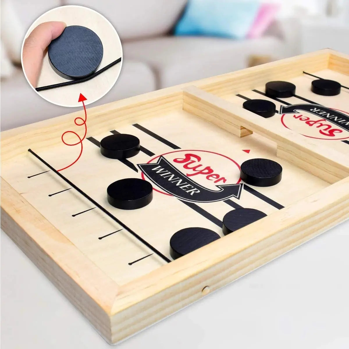 Table Hockey Fast Sling Puck Board Game