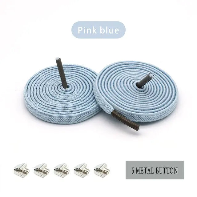 QuickFit Elastic Shoelaces Pink Blue 100cm