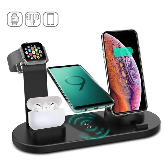 100W Wireless Charger Stand Pad Black