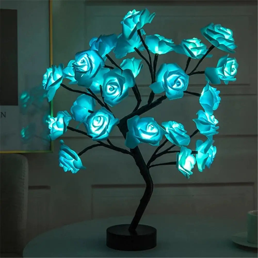 Blossom Bliss Glowing Rose Tree Blue
