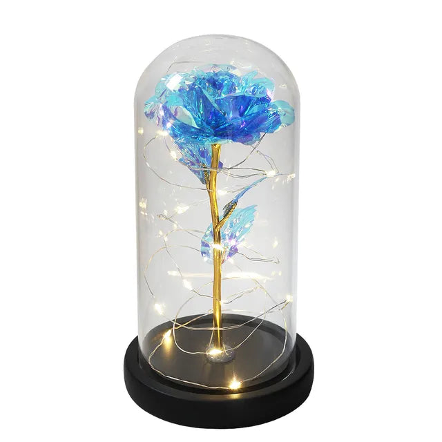 Drop shipping Galaxy Rose Artificial Flowers Beauty Black Base Blue 3
