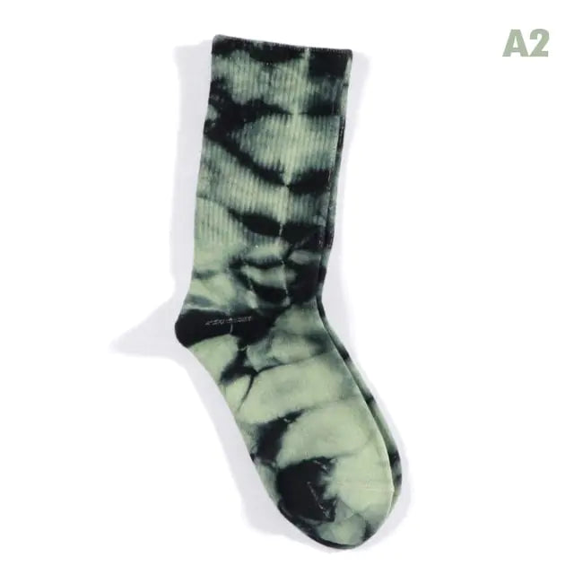 Women Tie-dye Middle Tube Socks Style 27