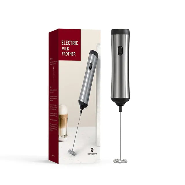 Electric Milk Frother Silver Standard