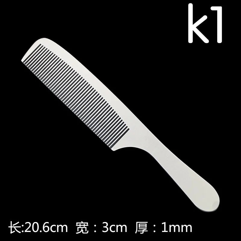 Stainless Steel Silver Barber Comb Silver Grey K1
