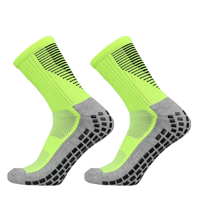 Non-Slip Grip Football Socks DP Green